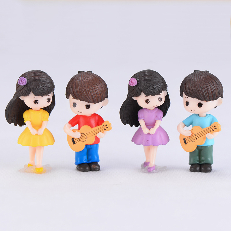 Car Accessories Oman - Figur Miniatur Pasangan Gitar, Karakter Kencan