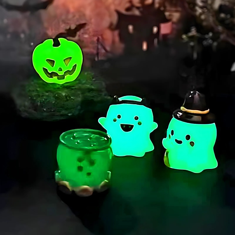 Car Accessories Oman - 6pcs/set Hiasan Mini Bercahaya untuk Halloween