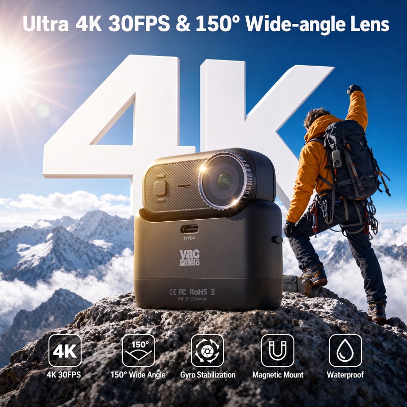 Kamera Aksi APEX 4K Mini POV M - Car Accessories Online ulasan dan harga